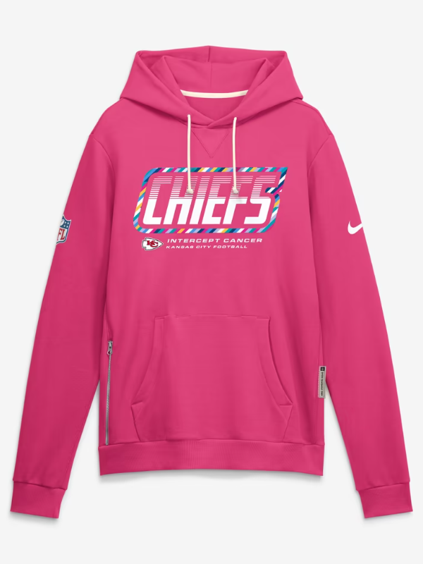 Kansas City Chiefs Crucial Catch Hoodie 2026 NFL 2026 Chiefs Crucial Catch Pullover Hoodie Pink