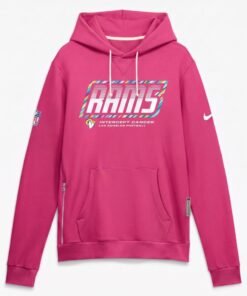 NFL 2026 Los Angeles Rams Crucial Catch Pullover Hoodie Pink