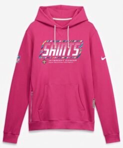 NFL 2026 New Orleans Saints Crucial Catch Pullover Hoodie Pink