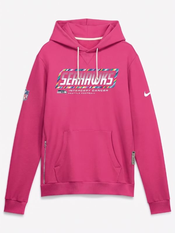 Seattle Seahawks Crucial Catch Hoodie 2026 NFL 2026 Seattle Seahawks Crucial Catch Pullover Hoodie Pink