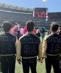 Halftime Show Jonas Brothers Varsity Jacket NFL x Jonas Brothers 2026 Melbourne Game Varsity Bomber Jacket Team