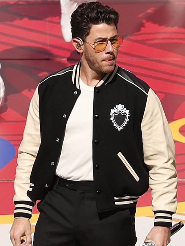 Halftime Show Jonas Brothers Varsity Jacket NFL x Jonas Brothers 2026 Melbourne Game Varsity Bomber Jacket