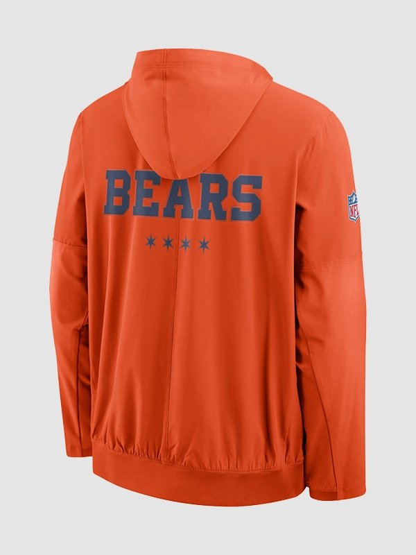 Nike Bears Rivalries 2026 Sideline Anorak Jacket Nike Bears Rivalries 2026 Sideline Orange Hooded Jacket