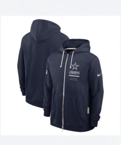 Nike Dallas Cowboys Unisex Sideline Quarterback Full Zip Hoodie