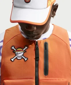 Nike x One Piece Orange Vest Nike One Piece Mens Womens Orange Zip Up Vest