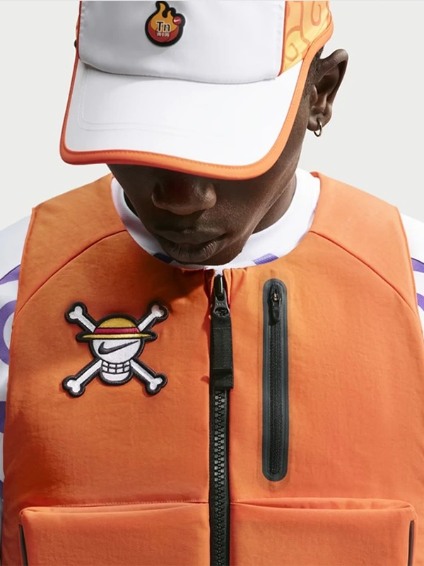 Nike x One Piece Orange Vest Nike One Piece Mens Womens Orange Zip Up Vest