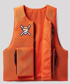 Nike x One Piece Orange Vest One Piece Nike Orange Zip Up Vest Unisex