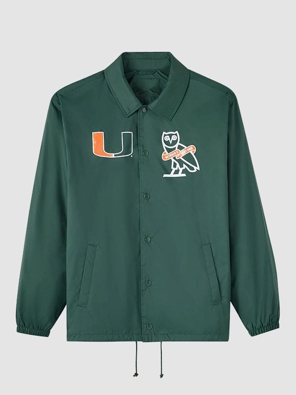OVO University of Miami Coaches Jacket OVO University of Miami Coaches Jacket