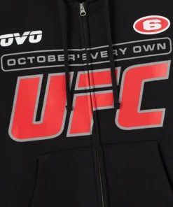 OVO x UFC 2026 Unisex Black Zip Up Hoodie