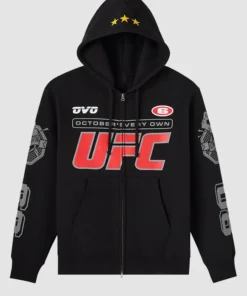 OVO x UFC Black Full-Zip Hoodie
