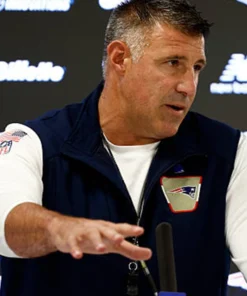 Coach Mike Vrabel 2026 Patriots Vest Patriots 2026 Mike Vrabel Crest Vest