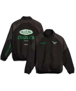 Philadelphia Eagles Black Nylon Track Jacket