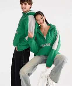 Aeropostale Philadelphia Eagles Hooded Sideline Jacket Philadelphia Eagles Green Hooded Sideline Jacket