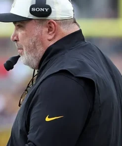 Mike McCarthy Pittsburgh Steeler Vest Preseason 2026 Mike McCarthy Steelers Black Vest