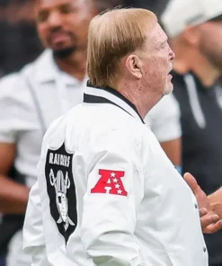 Raiders Mark Davis Bomber Jacket Preseason 2026 Raiders Mark Davis Bomber Jacket