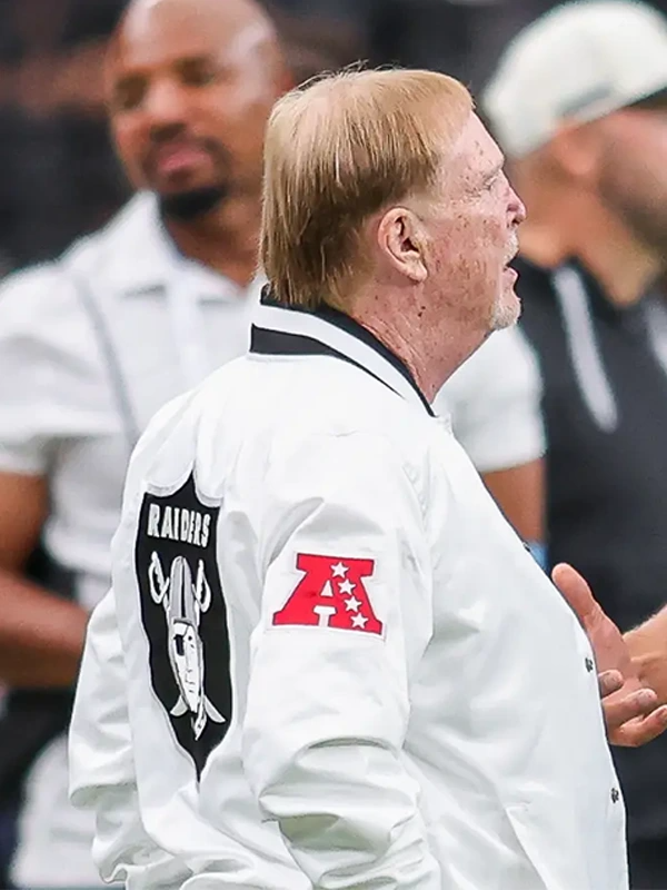 Raiders Mark Davis Bomber Jacket Preseason 2026 Raiders Mark Davis Bomber Jacket