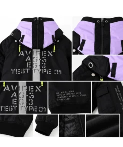 RADIO EVA x AVIREX MA-1 Jacket Radio EVA Jacket Black Infograph
