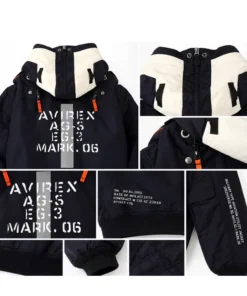 RADIO EVA x AVIREX MA-1 Jacket Radio Eva x Avirex Ma 1 Flight Jacket Back infograph