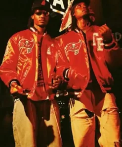Raised By The Bay Buccaneers Bomber Varsity Jacket