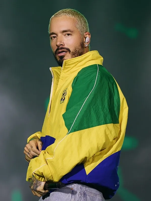 J Balvin Rock Show In Rio Windbreaker Jacket Rock Show In Rio J Balvin Intra Brazil Jacket