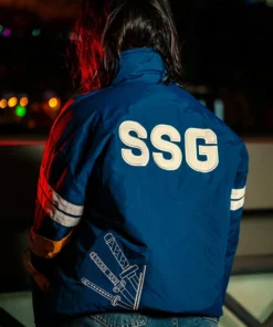Rorona Zoro Blue Oversized Jacket