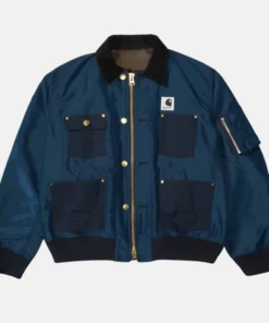 Lewis Hamilton Sacai x Carhartt WIP Twill Duck Canvas Blouson Jacket Sacai x Carhartt WIP Twill Duck Canvas Blue Blouson Jacket