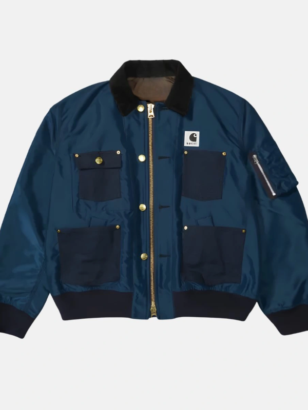 Lewis Hamilton Sacai x Carhartt WIP Twill Duck Canvas Blouson Jacket Sacai x Carhartt WIP Twill Duck Canvas Blue Blouson Jacket