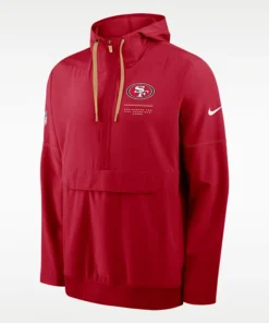 San Francisco 49ers 2026 Brock Purdy Nike Red Anorak Hooded Jacket