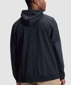 49ers Nike Rivalries 2026 Sideline Anorak Half-Zip Jacket San Francisco 49ers 2026 Nike Rivalries Sideline Black Hooded Jacket
