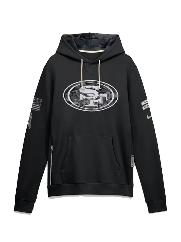 San Francisco 49ers 2026 Salute to Service Sideline Hoodie San Francisco 49ers 2026 Salute to Service Sideline Hoodie
