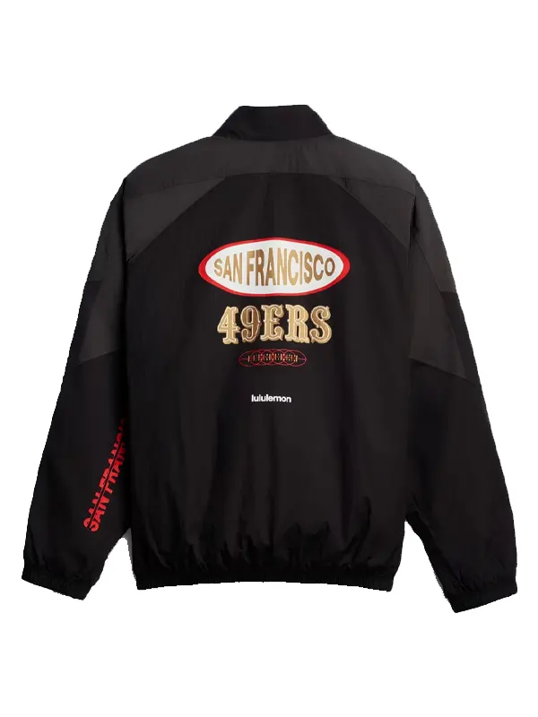 San Francisco 49ers Black Nylon Track Jacket San Francisco 49ers lululemon Nylon Black Jacket