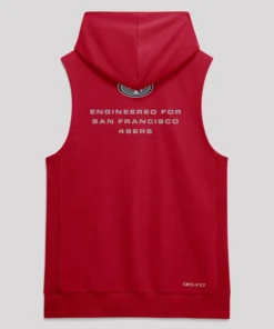 49ers 2026 Sideline Sleeveless Hoodie San Francisco 49ers Nike 2026 Sideline Dri FIT Sleeveless Hoodie