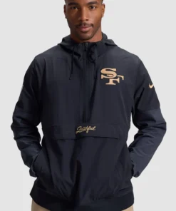 49ers Nike Rivalries 2026 Sideline Anorak Half-Zip Jacket San Francisco 49ers Rivalries Sideline Anorak Half-Zip Hoodie