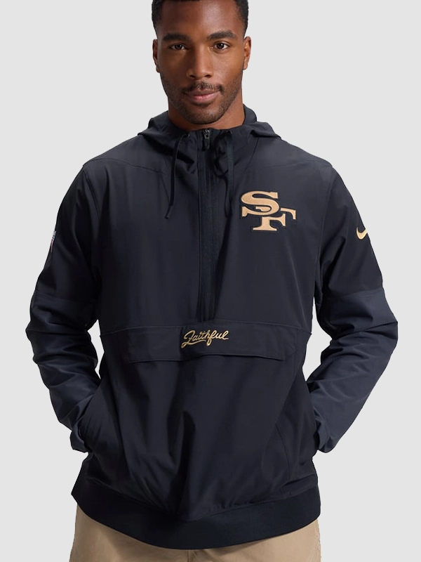 49ers Nike Rivalries 2026 Sideline Anorak Half-Zip Jacket San Francisco 49ers Rivalries Sideline Anorak Half-Zip Hoodie