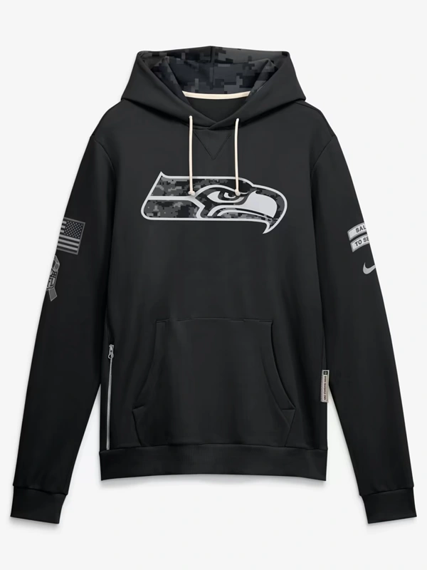 Seattle Seahawks 2026 Salute to Service Sideline Hoodie Seattle Seahawks 2026 Salute to Service Sideline Hoodie
