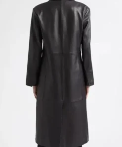 Taylor Swift Patient Zero Black Leather Coat Taylor Swift Patient Zero 2026 Black Trench Coat