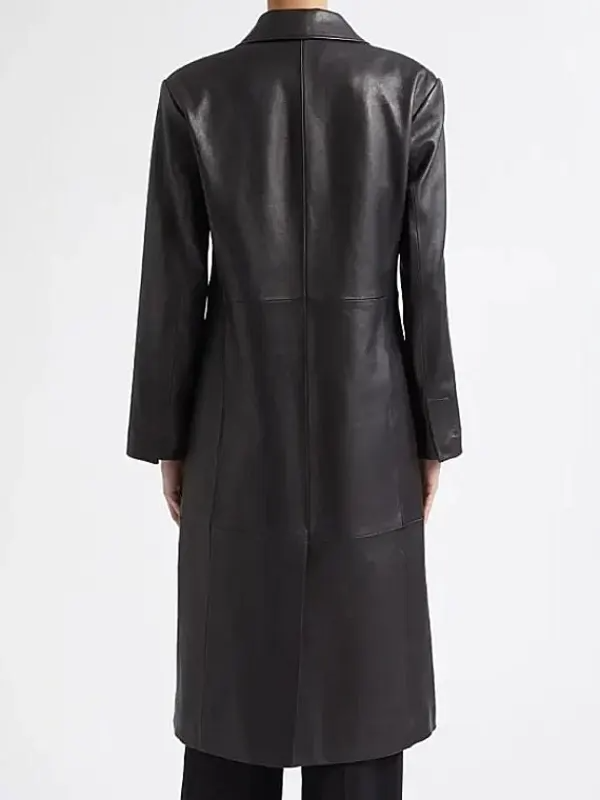 Taylor Swift Patient Zero Black Leather Coat Taylor Swift Patient Zero 2026 Black Trench Coat