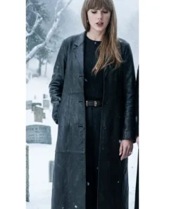 Taylor Swift Patient Zero Black Leather Coat
