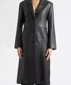 Taylor Swift Patient Zero Black Leather Coat Taylor Swift Patient Zero Leather Trench Coat