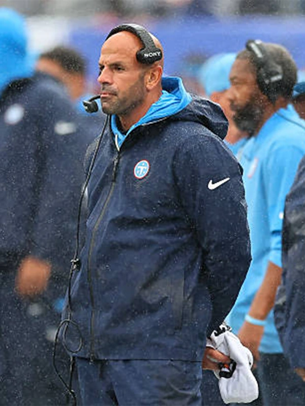 Robert Saleh 2026 Tennessee Titans Jacket Tennessee Titans 2026 Robert Saleh Navy Blue Jacket