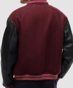 Travis Kelce Tommy Hilfiger Mixed-Media Varsity Jacket Travis Kelce Tommy Hilfiger Mixed-Media Lettermen Jacket