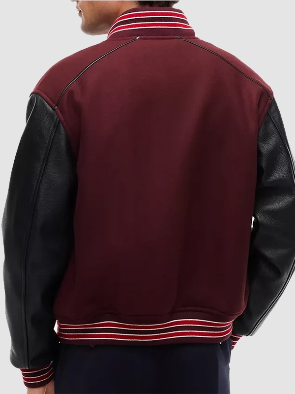 Travis Kelce Tommy Hilfiger Mixed-Media Varsity Jacket Travis Kelce Tommy Hilfiger Mixed-Media Lettermen Jacket
