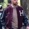 Travis Kelce Tommy Hilfiger Mixed-Media Varsity Jacket
