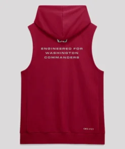 Commanders Sideline Sleeveless Hoodie Washington Commanders Nike 2026 Sideline Dri FIT Sleeveless Hoodie
