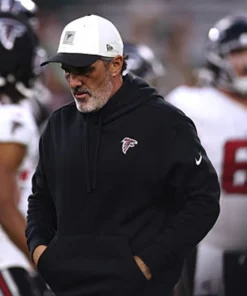 Atlanta Falcons 2026 Kevin Stefanski Sideline Club Hoodie Atlanta Falcons 2026 Kevin Stefanski Sideline Pullover Hoodie