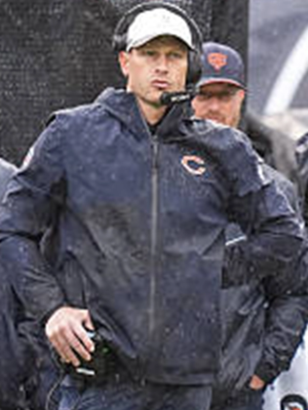 Ben Johnson 2026 Chicago Bears Jacket Bears 2026 Ben Johnson Navy Hooded Jacket