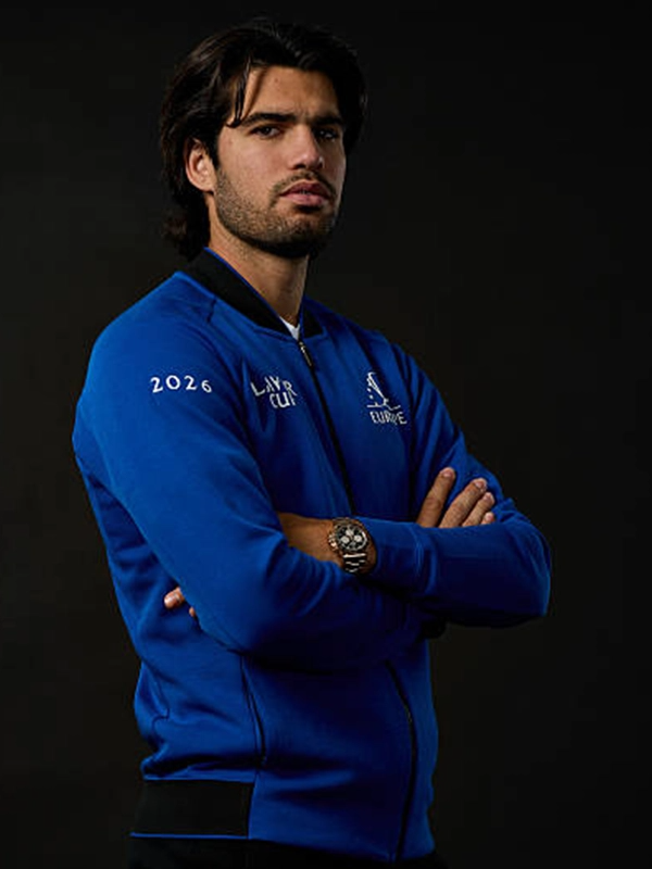 Carlos Alcaraz Laver Cup 2026 Team Europe Jacket Carlos Alcaraz Laver Cup 2026 Team Europe Jacket Blue