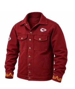 Kansas City Chiefs Pancho’s Blanket Denim Jacket Chiefs denim jacket