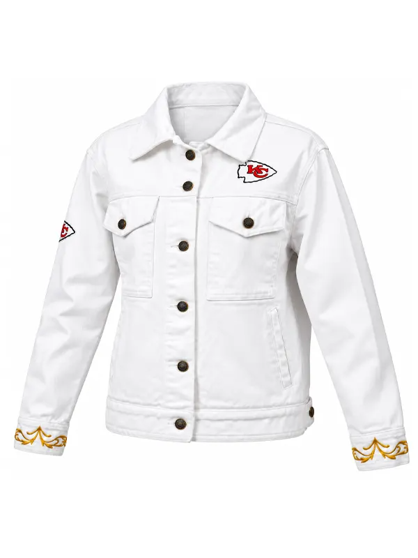 Kansas City Chiefs Pancho’s Blanket Denim Jacket Chiefs Panchos Blanket jacket