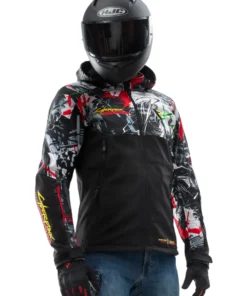 Cyberpunk Edgerunners 2 Rebelhorn Slash Biker Jacket cyberpunk edgerunners 2 rebelhorn slash hooded jacket